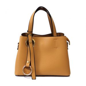 BISOUのリングモチーフハンドバッグ　マスタード